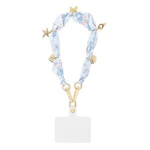– Case-Mate Everblooming Rosettes Anchor Card Scarf Phone Charm Whisper Blue